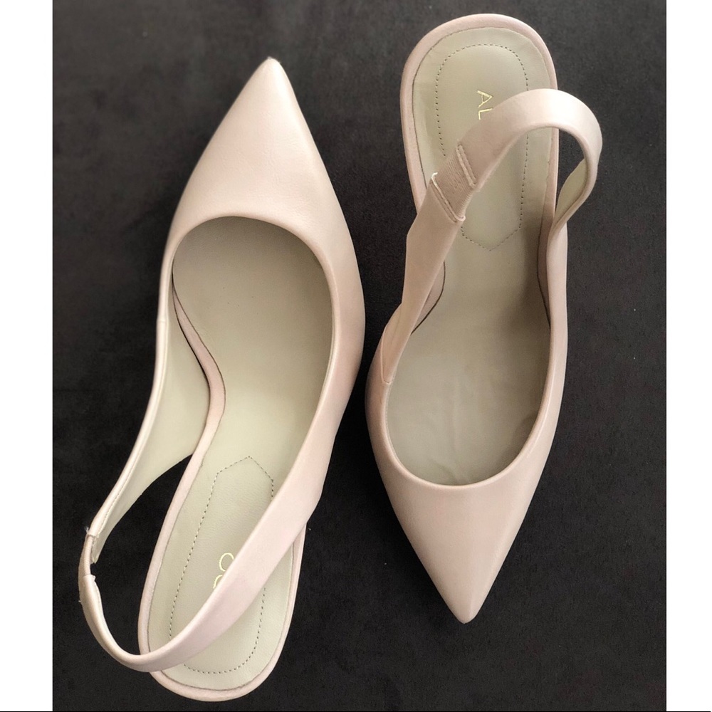 Aldo Nicky Blush Stilleto Clear heel